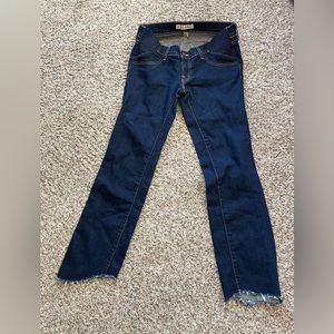 J Brand Mama J Indigo Fray Hem Maternity Jeans, Size 27